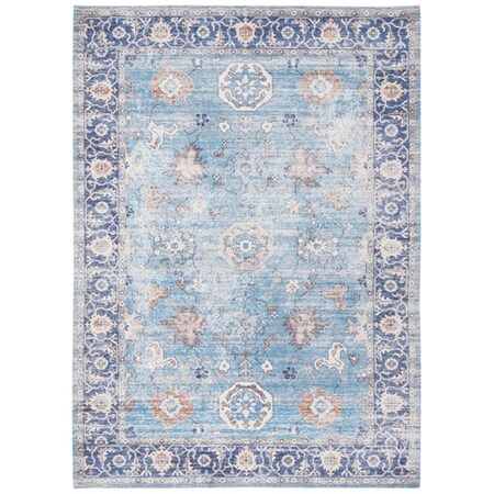 Safavieh 2 ft. 3 in. x 8 ft. Saffron Rectangle Power Loomed Rug Aqua & Navy SFN201M-28